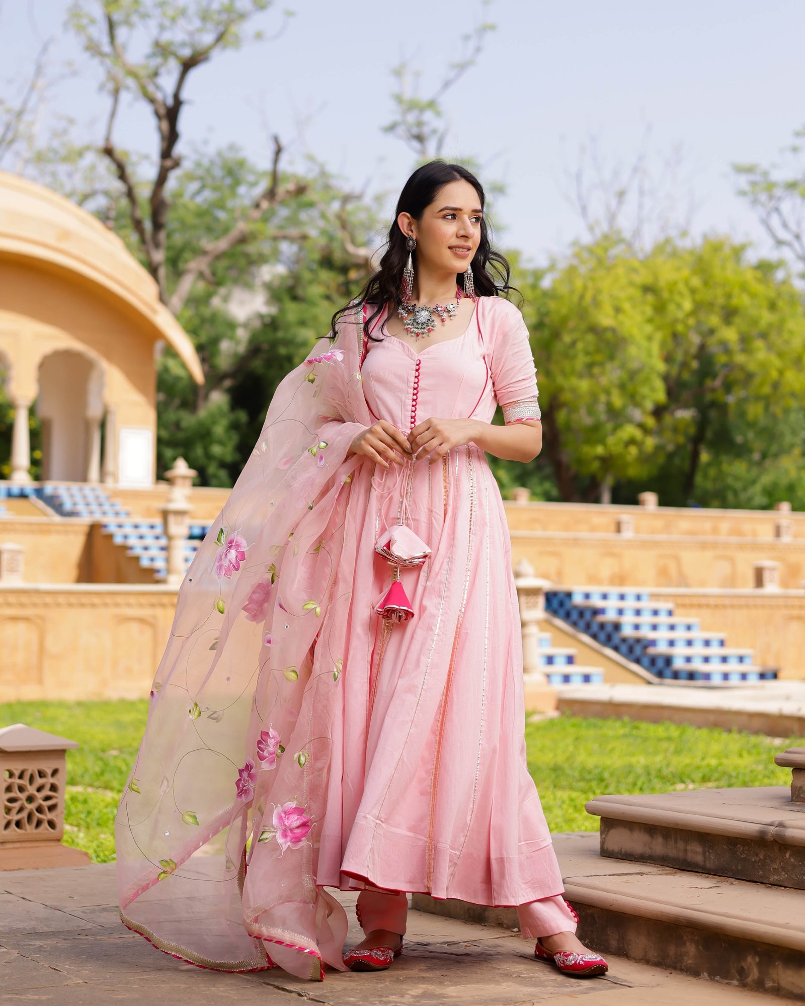 Aaboli Handpainted Cotton Suit Set - Image 4