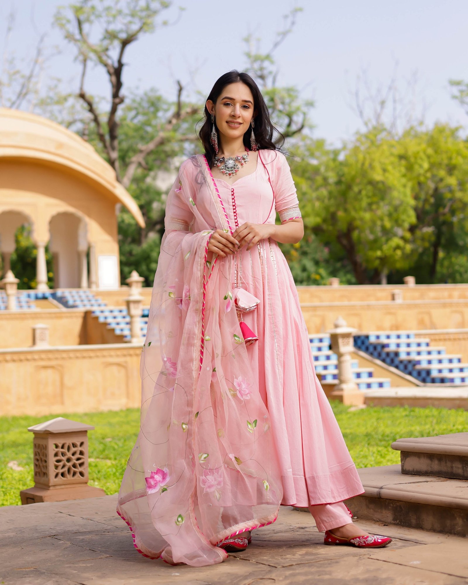 Aaboli Handpainted Cotton Suit Set - Image 5