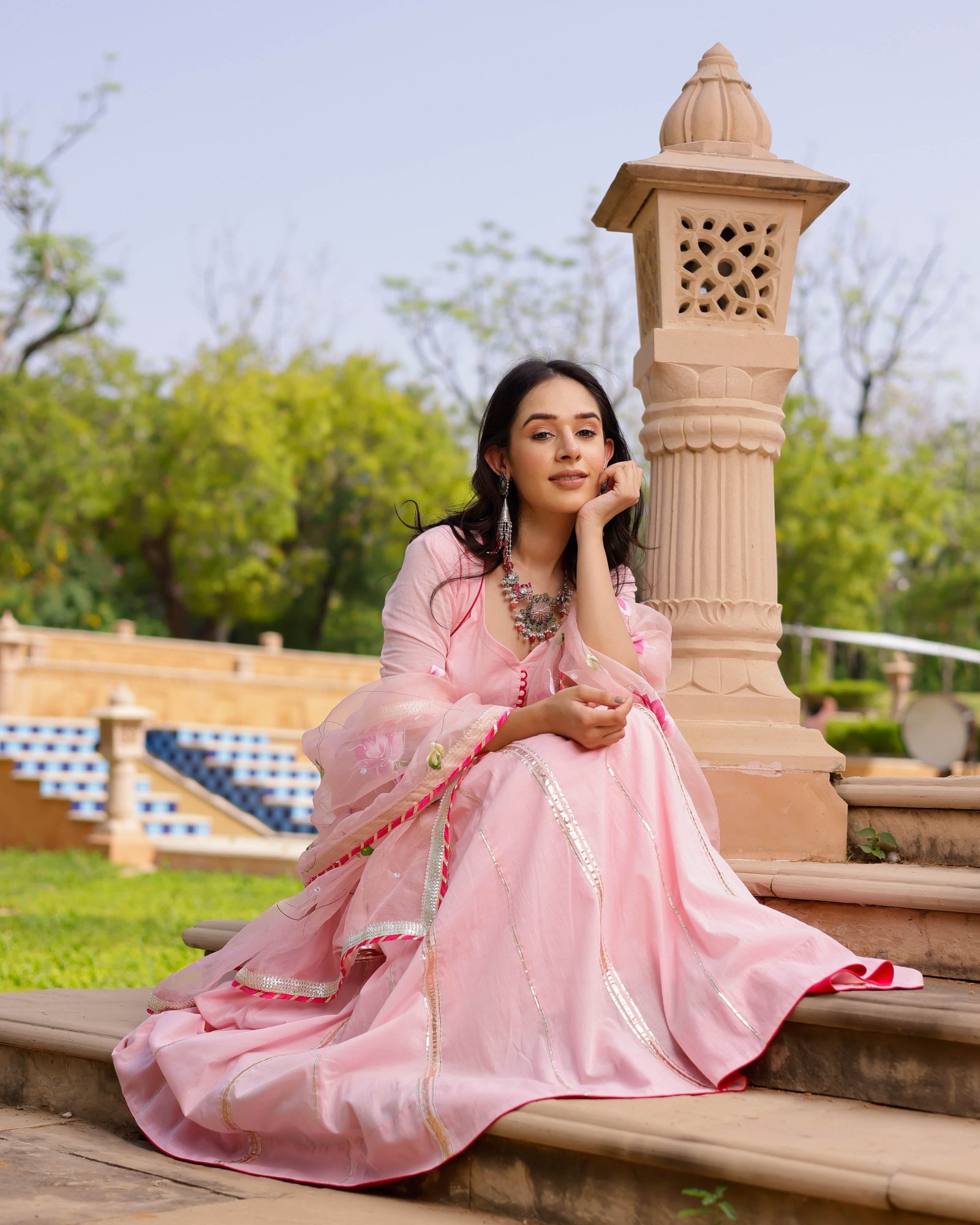 Aaboli Handpainted Cotton Suit Set - Image 2