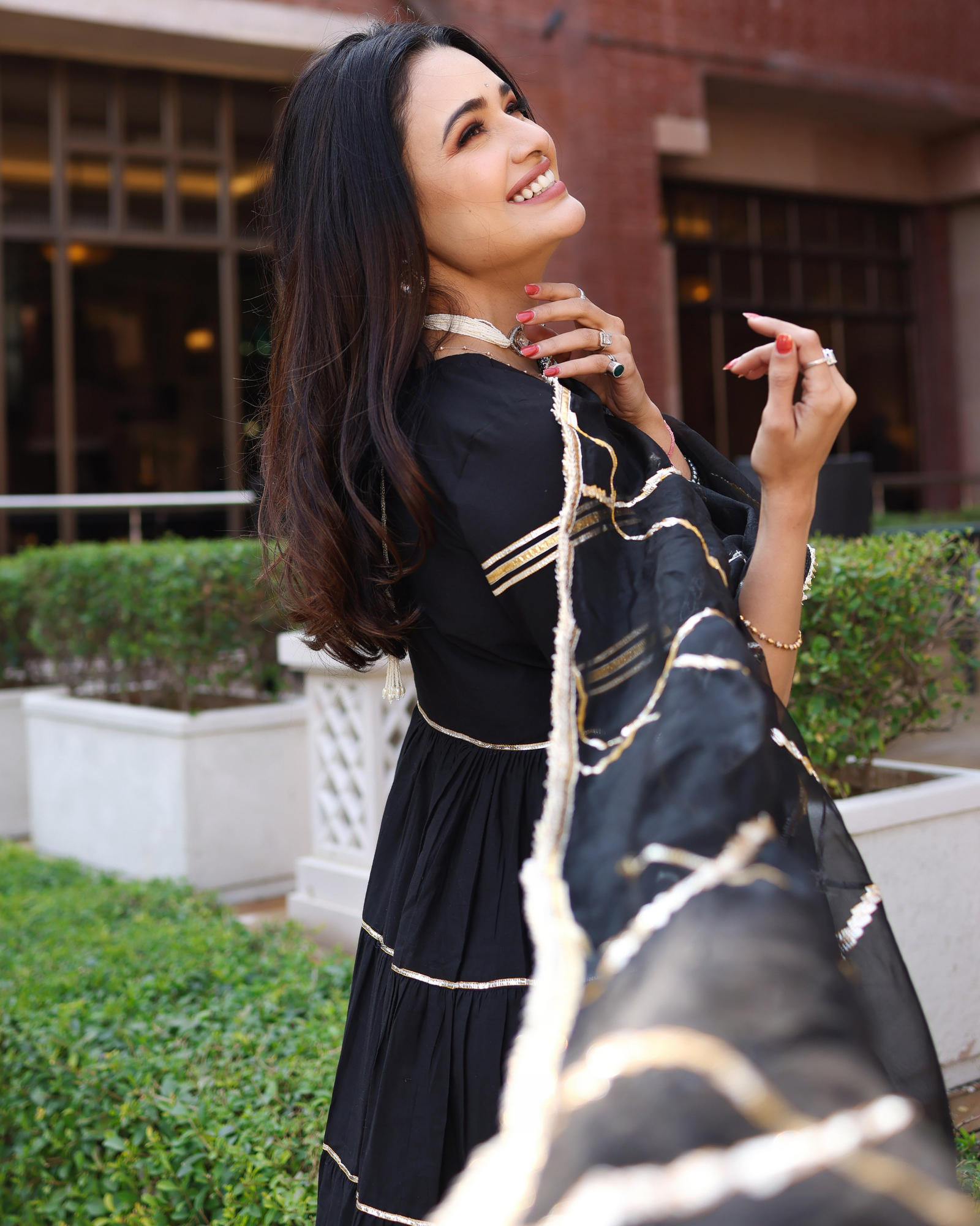 Black Iris Gotapatti Suit Set - Image 3