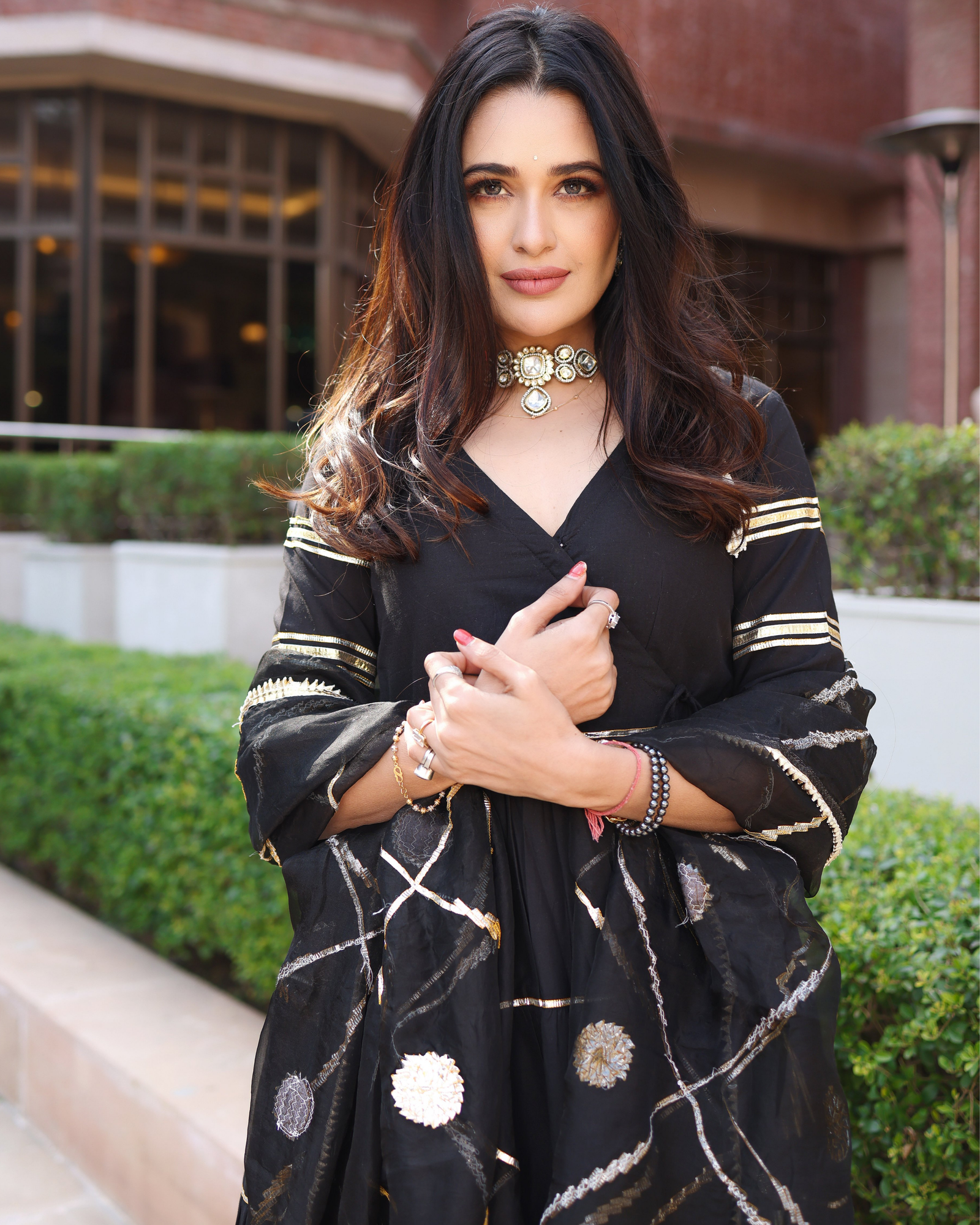 Black Iris Gotapatti Suit Set - Image 2